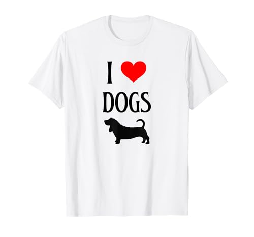 I Love Dogs I Heart Dogs, amante dei cani, cucciolo Maglietta