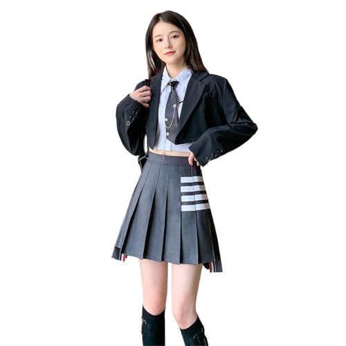 Women's High Waist Striped A-Line Short Skirt2