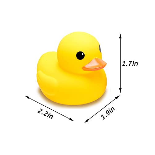 CICITOYWO Yellow Rubber Ducks, 10pcs Preschool Bath Toys Bathtub Floating Squeaky Duckies Gift for Baby Shower Infants Kids Toddler Party Decoration - Thumbnail 6