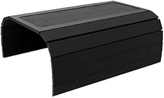Sofa Couch Arm Tray Table with EVA Base. Weighted Sides. Fits Over Square Chair arms (Black)
