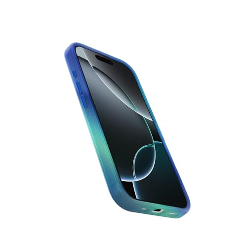 Image of OtterBox iPhone 16 Pro Figura Series Case - Northern Lights Blue - Hydro-Dipped Design, Ultra-Thin, Silicone iPhone Case, MagSafe iPhone Case with Camera Bumper | Hydro-dipped Design, Ultra-Thin, Silicone iPhone Case, MagSafe iPhone Case with Camera Bumper