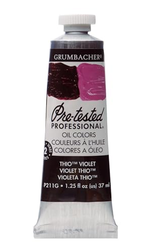 Grumbacher Pre-Tested Oil Paint, 37ml/1.25 Ounce, Thio Violet (Quinacridone Magenta) (P211G)