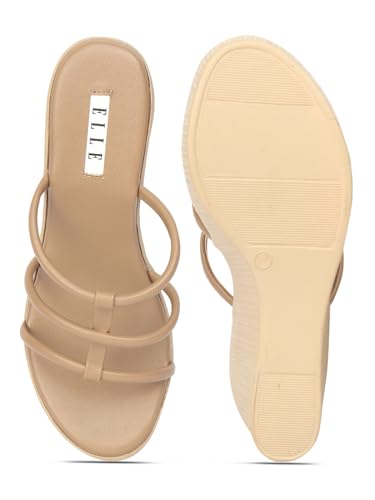 Image of ELLE Women Classic Wedges Heel Slip-On Sandal
