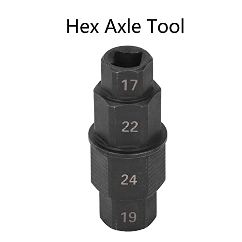 ViaGasaFamido Strumento Asse Esagonale per Motociclette, Adattatore Mandrino Ruota Anteriore 17-24mm, Nero