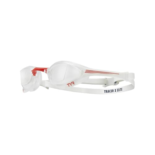 Image of TYR Tracer-X Elite Racing Swim Goggles, Red /Navy