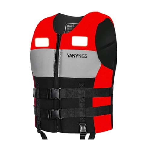 Genérico Chaleco Salvavidas Acuático para Natación Flotante Surf Deportivo Marítima Equipo Alta Flotabilidad Uso Diario Oficina Vacaciones (Red, M)