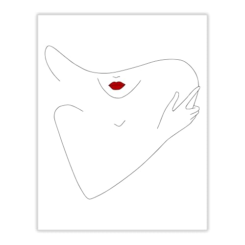 Abstract Woman One Line Fashion Silhouette