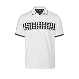 Farah Mens Addison Golf Polo Shirt - White/Dark Shadow - S