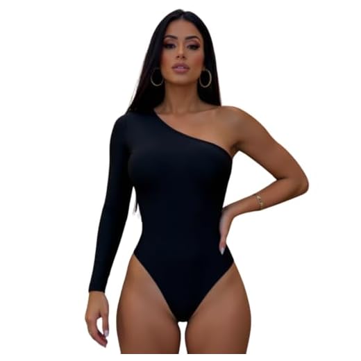 Body Modelador Feminino com Manga Longa Luxo – Maiô Efeito Lipo, Design Cintura de Pilão, Empina o Bumbum, Confortável Praia Piscina Casual (Preto, TAM ÚNICO 36 a 42)