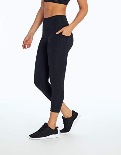 Bally Total Fitness High Rise Pocket Mid-Calf Legging, Black, Large (FLC0844A)