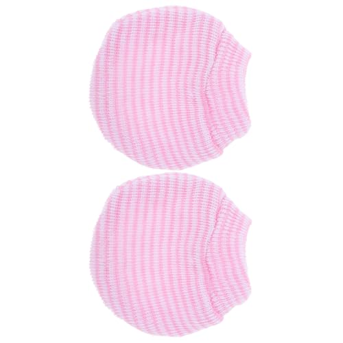 FRCOLOR Newborn Knit Gloves No Scratch Mittens for Infants Boys and Girls Winter Baby Hand Mittens Fingertip Protection