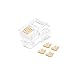 SMITON 100PACK RJ11 Connectors Telephone Modular Plugs Male Connectors 6P4C