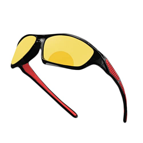 Mens Sports Reader Sunglasses Night Vision Bifocal Reading