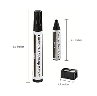 Lot de 21 marqueurs de réparation pour meubles en bois, marqueurs de retouche et bâtons de cire avec aiguiseur pour taches, rayures, sols, tables, bureaux, couvertures, réparation de moulage