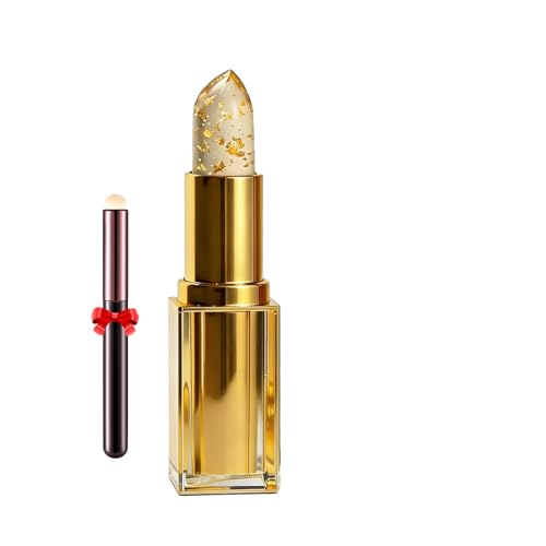 Coelho Lipstick ph Adjusting Colour Changing Lipsticks Clear to Pink with Gold Foil Deeply Hydrating Transfer Proof Long Lasting Personalized Lip Tint for Older Women (1pcs)