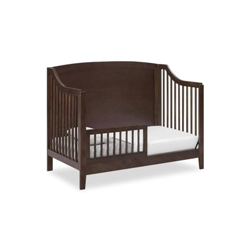 Image of Campbell 6-in-1 Convertible Crib Walnut Espresso | GREENGUARD Gold Certified Baby Bed with Adjustable Mattress Levels & Expanding Modes | Elegant, Safe, Durable Nursery Furniture (140x76x107 cm)
