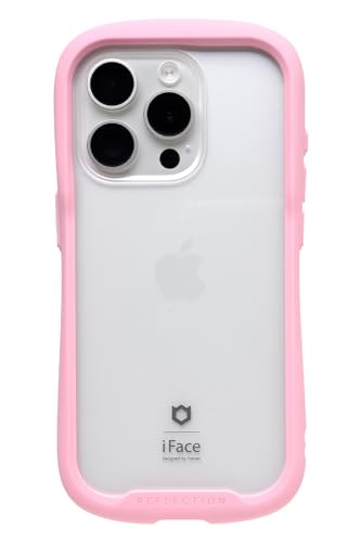 iFace Reflection iPhone 15 Pro ケース クリア 強化ガラス 耐衝撃 (サクラピンク)【 透明 黄変防止 硬度9H アイフェイス アイフォン15プロ iphone15pro カバー ストラップホール付き 】