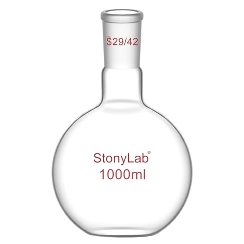 Ballon à fond plat stonylab en verre borosilicate 1000 ml pour distillation stable 29/42