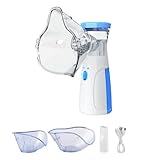 Aerosol Portatile Silenzioso Ricaricabile USB-C Nebulizzatore per Adulti e Bambini per Viaggio e Uso Domestico