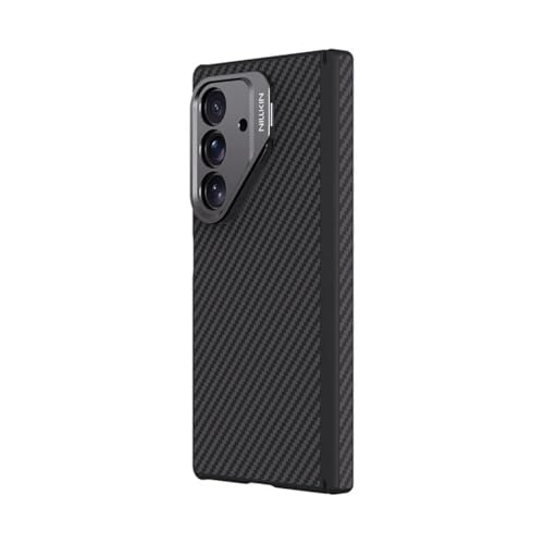 Image of Nilkin Aramid Fiber Series for Samsung Galaxy Z Fold 7, Aramid Fiber /TPU with Military Drop Protection, Magnetic Scratch-Resistant Shockproof Protective Case (Samsung Fold 7) Black