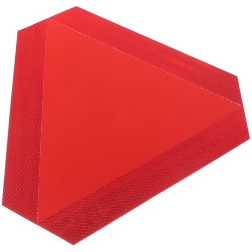 NIYANGLE Señal de Seguridad Reflectante para Vehículos Lentos, Panel Triangular de Aluminio Resistente a Altas Temperaturas, Color Rojo, Señal de Advertencia Nocturna para Camiones,