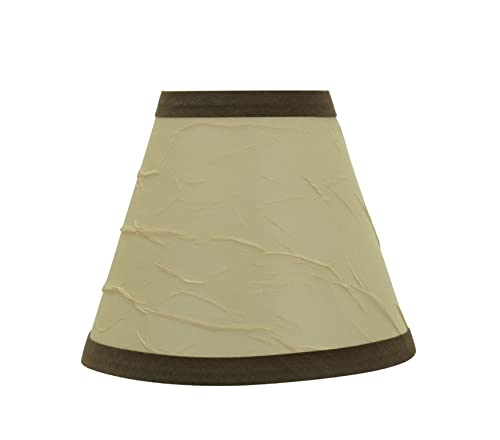 Image of Aspen Creative 32121-5A Small Hardback Empire Shape Chandelier Clip-On Lamp Shade Set (5 Pack), Transitional Design in Beige, 6 inch bottom width (3 inch x 6 inch x 5 inch)