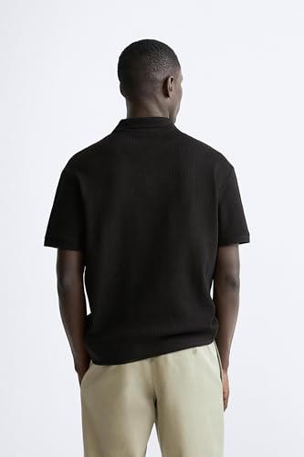 Image of Alan Jones Clothing Men's Textured Polo T-Shirt | Classic Short Sleeve Polo for Casual Wear
