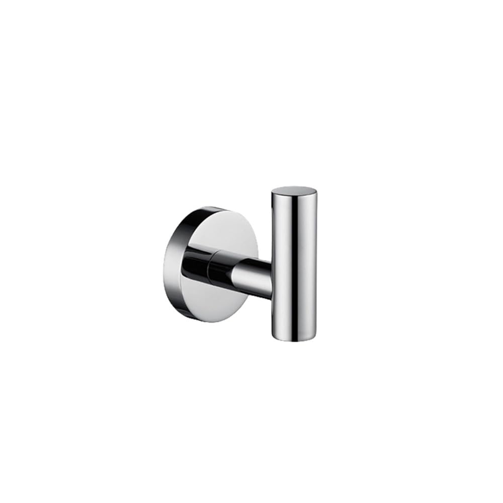 Accesorios de baño cromados con toallero y portaescobillas de acero de pared
