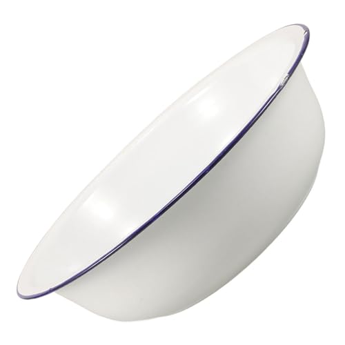 Bain de pieds et pédicure maison avec le bassin rétro en émail blanc 32 cm