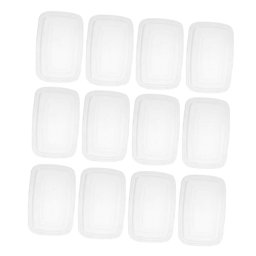 Healifty Plastic Lunch Box Set Disposable Food Storage Boxes Lids for Chinese Food Takeout Microwave Safe Style