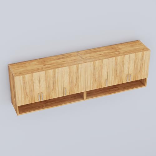 Image of SPECIALITY PANELS 6 Door Modular Wall Mounted Kitchen Cabinet with Organizer Shelf Space Saving Storage Unit Durable Engineered Wood Cupboard for Kitchen Living Room Utility Organizer Furniture