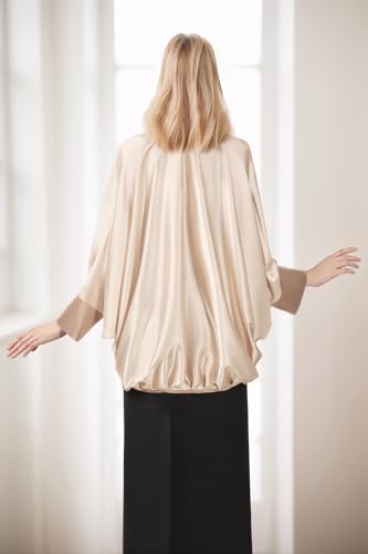 Coucoland Shawl Wraps for Women Satin Silk Shawl Loose Soft Wraps for Evening Dresses Wedding Party2