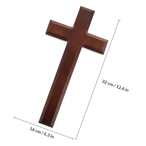 Cruz cristiana de madera Beavorty ideal para obsequio religioso familiar 2