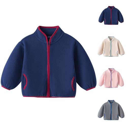 Kids Girls Fleece Jacket Coat Zip Up Cute Warm Sherpa Sweater Toddler Lightweight Casual Trendy Soft Clothes Winter