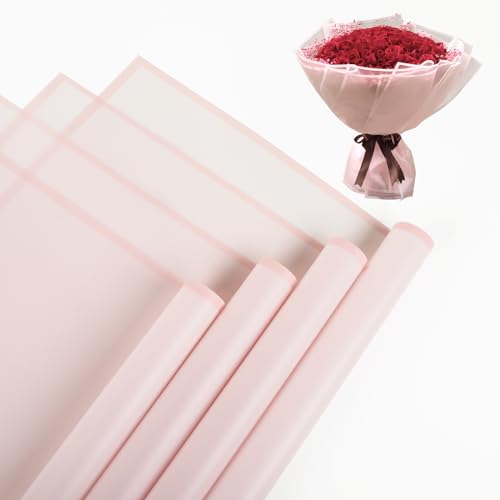 Papier d'emballage imperméable NESCCI pour bouquet de fleurs (rose, 20 feuilles)