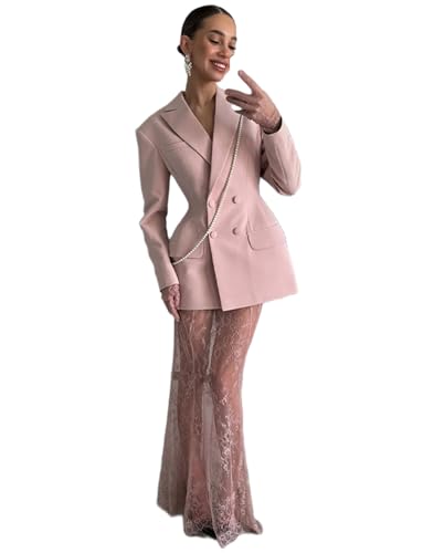 Veste de costume femme double boutonnage pour structurer la silhouette au bureau
