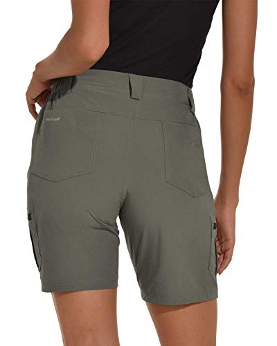 Vayager Women's Hiking Cargo Shorts Quick Dry Lightweight Stretch Shorts Golf Fishing Outdoor Casual Shorts Rosemary X-Small #TOP2