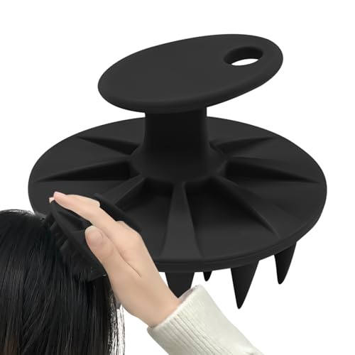 Exfoliante para el cuero cabelludo, masajeador de cabeza de silicona, masajeador de cuero cabelludo portátil para el hogar, salón, spa, ducha, viajes, mujeres y hombres