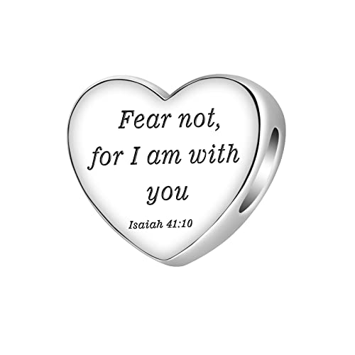 Image of LUXILLA Love You Best Friend Grandma Wife Heart Charm 925 Sterling Silver Charms Fit for Bracelets Necklace Jewelry Gift for Women