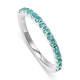 [Takeda Jewelry] パライバトルマリン エタニティリング 強力なエネルギーを宿す希少なパライバトルマリン 南国の海のような美しいエメラルドグリーンが魅力 スターリングシルバー製 ヒーリング効果 (9)