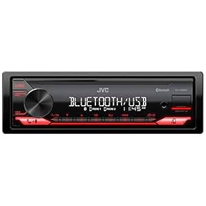 JVC KD-X280BT Bluetooth Car Stereo w/USB Port – AM/FM Radio, MP3 Player, High Contrast LCD, 50 Watts, Detachable Face Plate – Single DIN – 13-Band EQ