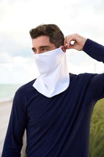 Coolibar UV Face Shield - UPF 50+ Sun Protection - Crestone in White