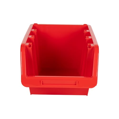 Miniatura 3 de Cofan Gaveta Negra O Roja Apilable Facilita El Acceso A Los Productos Cómodamente Siete Medidas Diferentes 23 X 16 X 12 Cm, Rojo