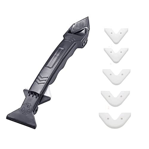 Cyancld 3-in-1 Dichtungs- und Silikon-Entferner-Set, Dichtungsmittel-Finishing-Werkzeug, Schaber, Edelstahlkopf, Fugenentferner, Glättungswerkzeuge für Badezimmer, Küche, Zimmer, Boden, Ecke Cover