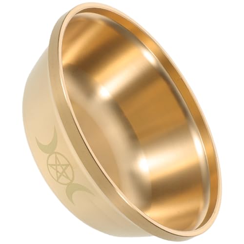 Cabilock Ciotola Rame Cinese per Offerte Rituali Prosperità Coppa Ottone Incisa per Altare Casa e Cerimonie Religiose Decorativa