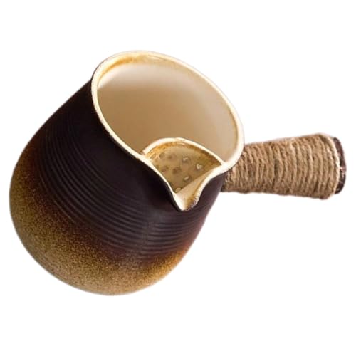 TIDTALEO Cafetera Turca de Cerámica de 700ml con Diseño Elegante y Degradado, Segura para Calor Seco y Uso Versátil en Aventuras al Aire Libre y Camping
