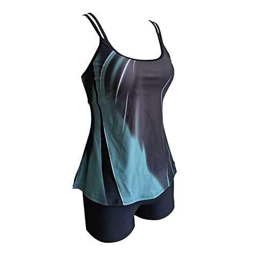 Women Two Piece Bathing Suits Tummy Control Tankini Swimsuit Rainbow Tie Dye Swim Tank Tops with Boyshorts Swimwear3