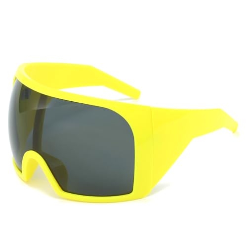 Oversized One Piece Sunglasses For Women Men Fashion Square Sun Glasses Punk Large Frame Eyewear UV400 Shield Goggles2