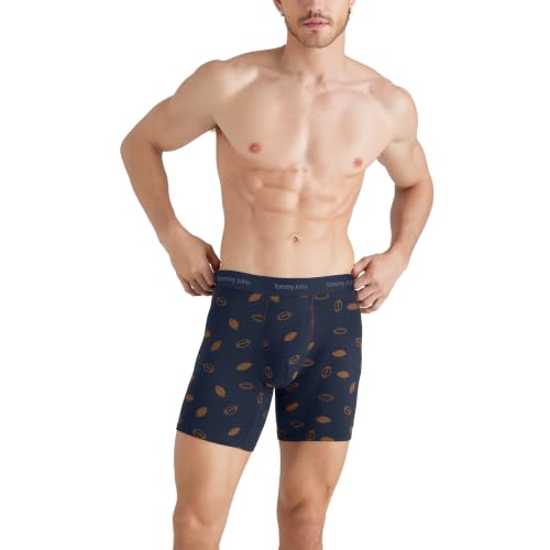 Image of Tommy John Men's Luxe Modal 6 inch Mid-Length Boxer Brief Underwear 3-Pack | 3 Pack, Stay-Put Waistband, Luxury Soft, Machine Wash, Contour Pouch for Comfort and Control, Tagless, Stretch Style