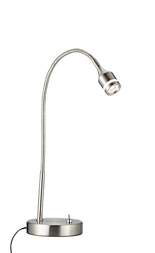 Adesso Home 3218-22 Transitional LED Table Lamp from Prospect Collection in Pwt, Nckl, B/S, Slvr. Finish, 5.00 inches, Desk, 11 in. -18 in